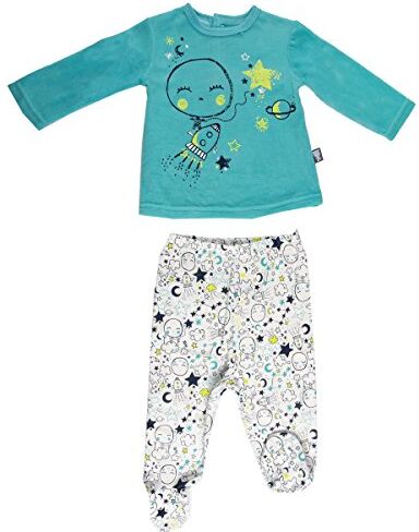 Petit Béguin Pigiama bambino 2 pezzi con piedi Little Moon – Taglia – 12 mesi (80 cm)