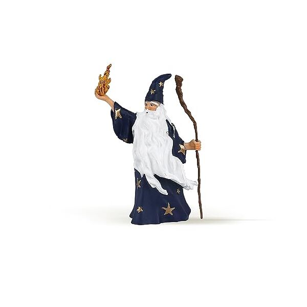 papo-papo-pap39005-mago figurine papo-pap39005-mago merlino, colore blu-bianco-giallo, 39005