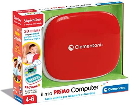 Clementoni Sapientino - Il Mio Primo Laptop - Computer Educativo Interattivo (versione in italiano), 30 Attività, per Bambini da 4 Anni - 17679