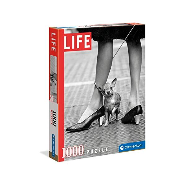 clementoni life magazine adulti 1000 pezzi, bianco e nero, vintage, fotografie famose, foto iconiche-made in italy, puzzle, multicolore, 39634