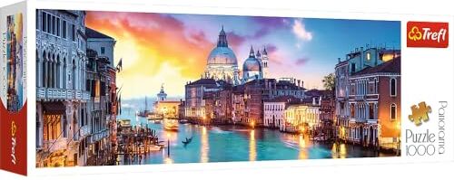 Trefl 916 29037, Venedig, Italien EA 1000 Teile, Premium Quality, für Erwachsene und Kinder ab 12 Jahren 1000pcs Panorama-Canal Grande Venice, Coloured