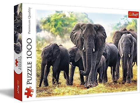 Trefl 916 10442 EA Nature 1000pcs Elephants, Multicolor, Schlafender Löwe