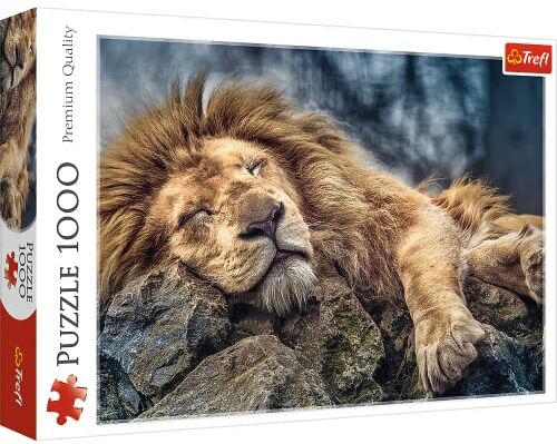 Trefl 916 10447 EA 1000 Teile, Premium Quality, für Erwachsene und Kinder ab 12 Jahren 1000pcs Sleeping Lion, Coloured, Katzentreffen