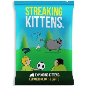Asmodee - Streaking Kittens, Espansione Gioco di Carte Exploding Kittens, Edizione in Italiano, 8619