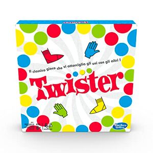 Hasbro Gaming Twister Gioco in Scatola, Include 1 Tappeto Twister, 1 Ruota E Le Istruzioni, Versione 2020 in Italiano, Multicolore