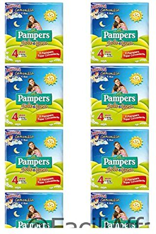 144 Pannolini neonato misura 4 Pampers Sole e Luna taglia Maxi pannolino Bimbini