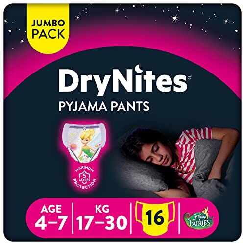 HUGGIES Culotte DryNites Girl 4-7 Ans ( 17-30 Kg)