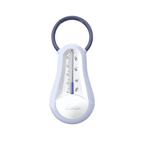 BÉABA Termometro per Bagno del Neonato, Digitale, Misura la Temperatura della Stanza e del Bagnetto, Forma Ludica, Blu(Mineral)