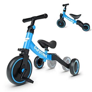 besrey Tricicli 5 in 1 Triciclo per Bambini da 1 a 4 Anni,Triciclo Senza Pedali,Bicicletta Senza Pedali,BLU