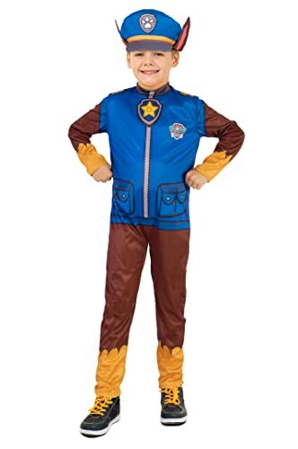 Ciao - Chase costume travestimento bambino originale Paw Patrol (Taglia 5-7 anni) con cappello