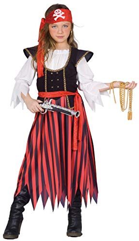 Ciao -Piratessa costume bambina (Taglia 6-8 anni) ragazza, Rosso/Nero, 13110.6-8