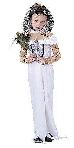 Bristol Novelty Bristol novit CC853Zombie Bride Child Costume, Small, 110122cm, approx Age 3-5Anni, Zombie Sposa Bambino (S)