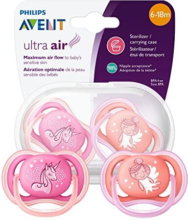 Philips Avent SCF345/22 Succhietti Ultra Air 6 - 18 m, Femmina, Fairy