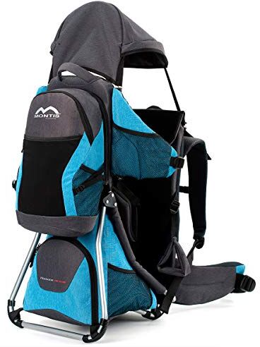 M MONTIS OUTDOOR MONTIS HOOVER NEXUS, Zaino porta bimbo premium, fino a 25kg (BLU)