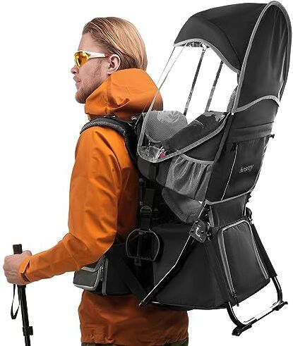 besrey Zaino Porta Bambino Trekking Zaino Porta Bambino Montagna (Nuovo modello nero)