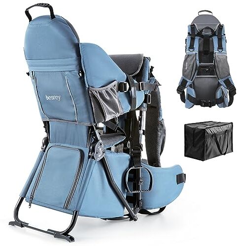 besrey Zaino Porta Bambino Trekking Montagna (Blu)