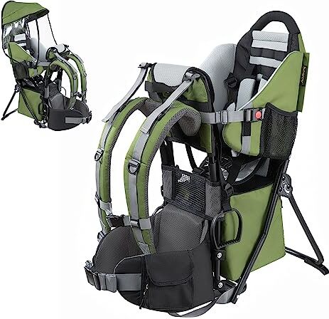 besrey Zaino Porta Bambino Trekking Montagna (Verde Militare)