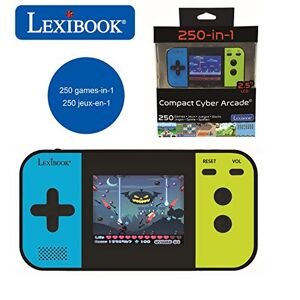 Lexibook - Console di Gioco Portatile Compact Cyber Arcade, 250 Giochi, LCD, Batteria, Videogioco Bambino Adolescente, Nero/Blu/Verde, Colore