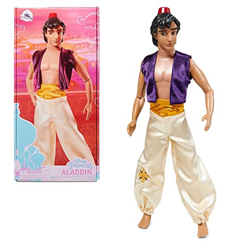 Disney bambola ufficiale classica per bambini Aladdin, 32 cm, completamente posizionabile con capelli e cappello modellati - per bimbi dai 3 anni in su