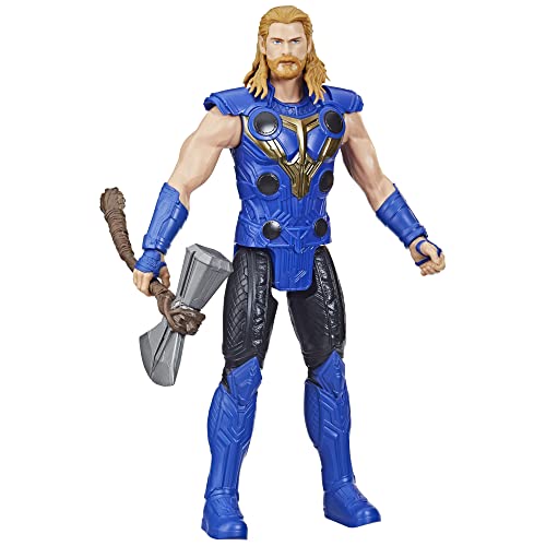 Hasbro Marvel Avengers, Titan Hero Series - Thor, Action Figure da 30 cm del Film Thor: Love And Thunder con Accessorio, Giocattoli per Bambini dai 4 Anni in su