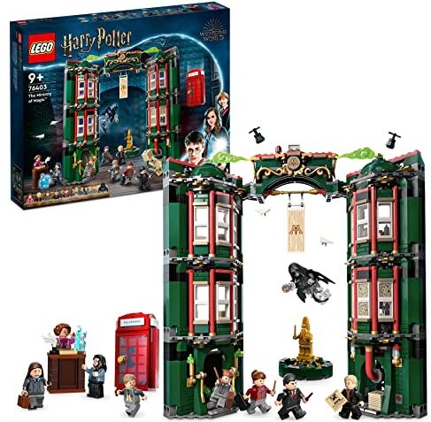 Lego Harry Potter Ministero della Magia, Modellino da Costruire Modulare con 12 Minifigure, Giochi per Bambini, Bambine, Ragazzi e Ragazze da 9 Anni, Idee Regalo Collezione Wizarding World 76403