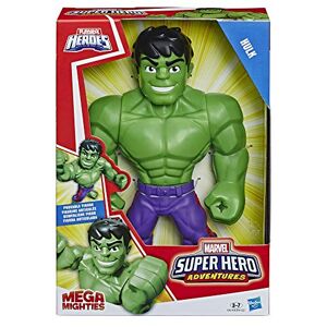 Hasbro - Hulk Marvel Super Hero Adventures Mega Mighties, action figure da 25 cm, Multicolore, E4149ES0