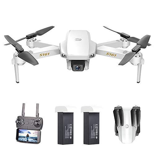 Goolsky S161 Mini PRO Drone Drone con Telecamera 4K Flusso Ottico Posizionamento Doppia Fotocamera Altitudine Hold Gesto Foto Video Filp 3D Traccia Volo RC Quadcopter Custodia 2 batterie