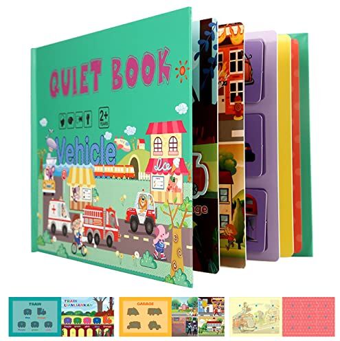 JOKILY Montessori Quiet Book, libro tranquillo Montessori for Toddlers, Interactive Busy Book, puzzle libro educativo, gioco di pensiero, libro educativo per bambini dai 3 anni (A)