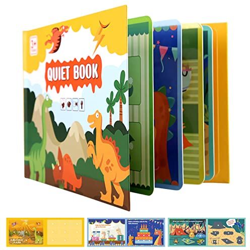 JOKILY Montessori Quiet Book, libro tranquillo Montessori for Toddlers, Interactive Busy Book, Puzzle Libro educativo Giochi di pensiero, Educational Toy Book per bambini a partire dai 3 anni (C)