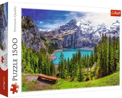 Trefl 1500 Elementi, qualità premium, per adulti e Bambini dai 12 anni Puzzle, Colore Lago di Oeschinen-Alpi-Svizzera, Oeschinensee Alpen Schweiz, 26166