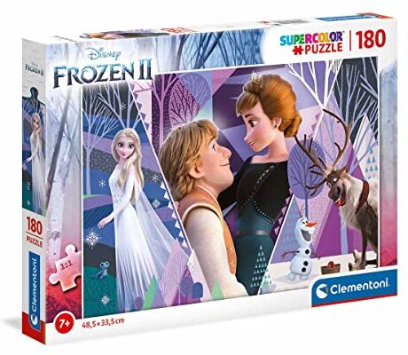 Clementoni Disney Frozen 2 Supercolor 2-180 pezzi-Made in Italy, puzzle bambini 7 anni+, Multicolore, 29309