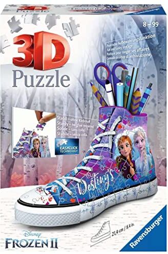 Ravensburger Puzzle, Puzzle 3D, Sneaker Frozen 2, Puzzle 3D Bambini, 108 Pezzi, Puzzle Frozen, Età Consigliata 8+