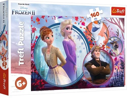 Trefl Frozen 2 160 Elementi, per Bambini da 6 anni Puzzle, Colore Disney, 15374