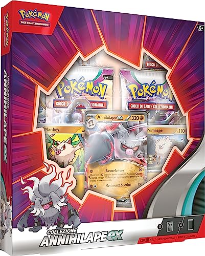 Pokémon Collezione Annihilape-ex del GCC  (tre carte promozionali olografiche e quattro buste di espansione), edizione in italiano