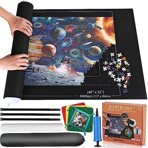 ZOYIDOUX Tappeto puzzle 3000 Pezzi Rotolo di Puzzle,Puzzle Roll Set,Coperte Puzzle,Tappetino Puzzle,Risparmio Puzzle,Puzzle Roller,Puzzle Portatile Tappetino,Puzzle Tappetino