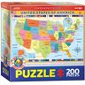 EuroGraphics - Mappa degli Stati Uniti Puzzle (200 pezzi)