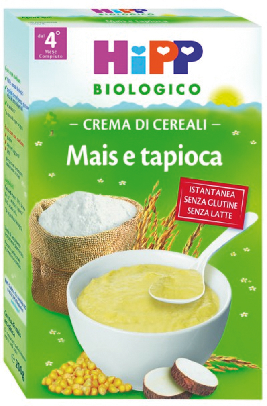 HIPP ITALIA SRL HIPP BIO CREMA DI CEREALI MAIS E TAPIOCA 200G