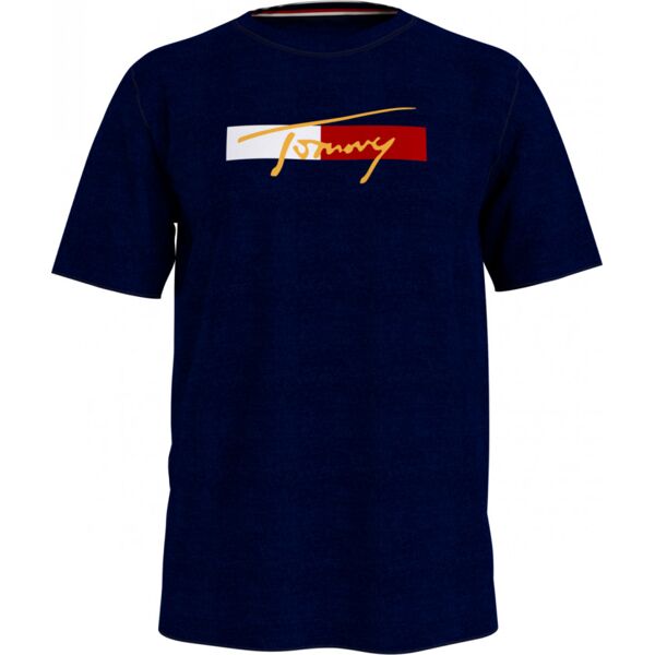 tommy hilfiger tommy jeans t-shirt uomo - colore: blu, dimensione: s