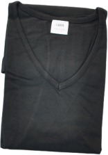 T-Shirt Intima Uomo Collo V - Colore: NERO, TAGLIA2: 6