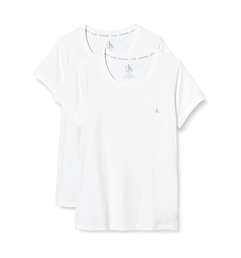 Calvin Klein Bi-Pack T-Shirt Donna - Colore: BIANCO, Dimensione: S