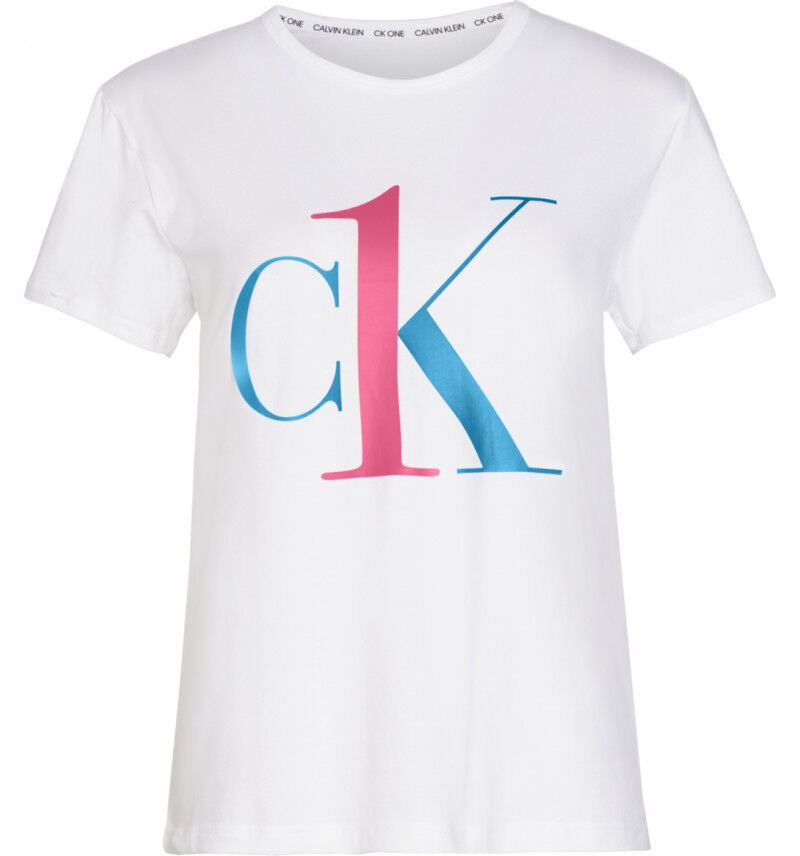 Calvin Klein T-Shirt Donna White Sky High - Dimensione: S