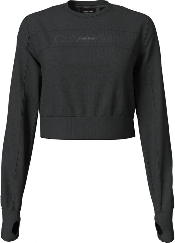 Calvin Klein Felpa Corta Donna Nera - TAGLIA: M