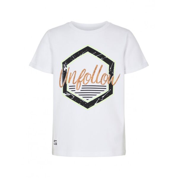 name it nkmlallan t-shirt bambino girocollo - colore: bianco, dimensione: 7/8 anni