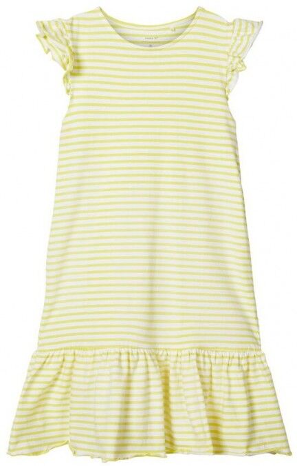 name it nkfjill dress camp abito bambina cotone - colore: lime, name it: 11 anni