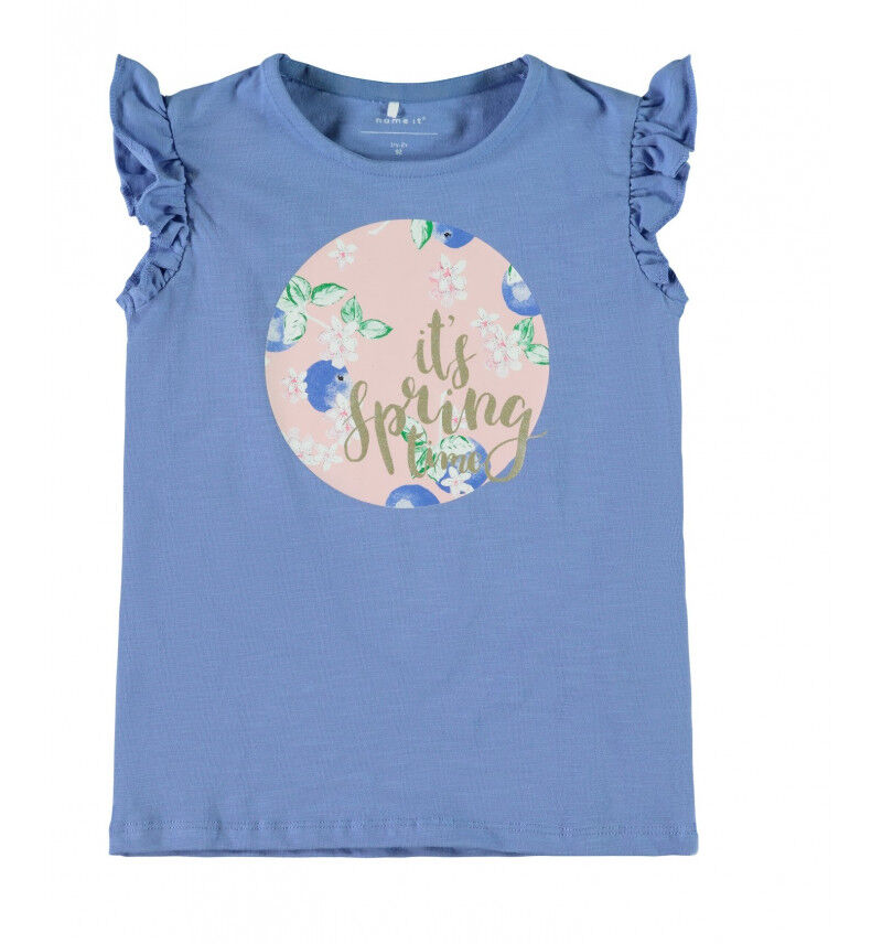 Name It T-Shirt Bambina NMGDEDINA - Colore: AZZURRO, NAME IT: 1- 1 1/2 ANNI