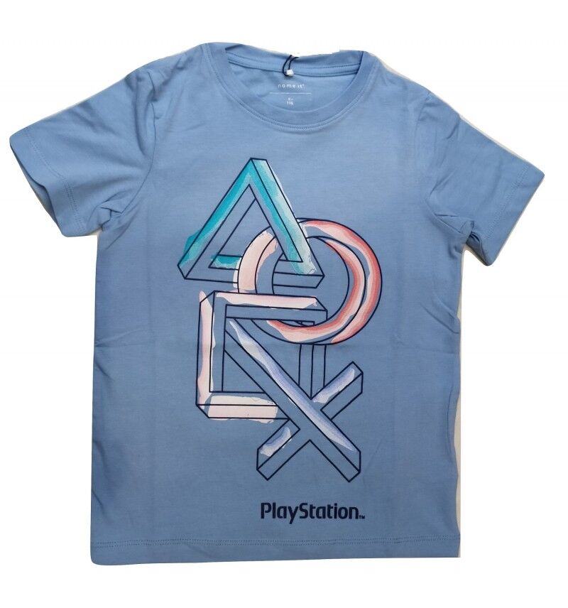 Name It T-Shirt Bambino NKMPLAYSTATION - Colore: AZZURRO, NAME IT: 9/10 ANNI