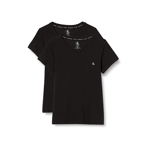 calvin klein bi-pack t-shirt donna - colore: nero, dimensione: xl