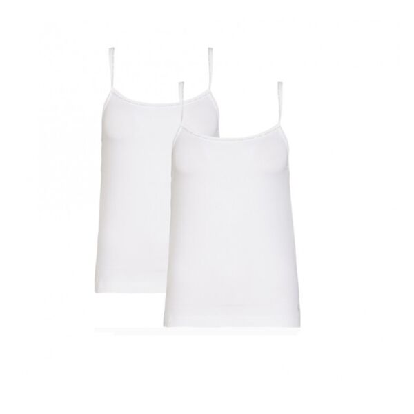 calvin klein camisole 2pk donna spalla stretta - colore: bianco, taglia2: l