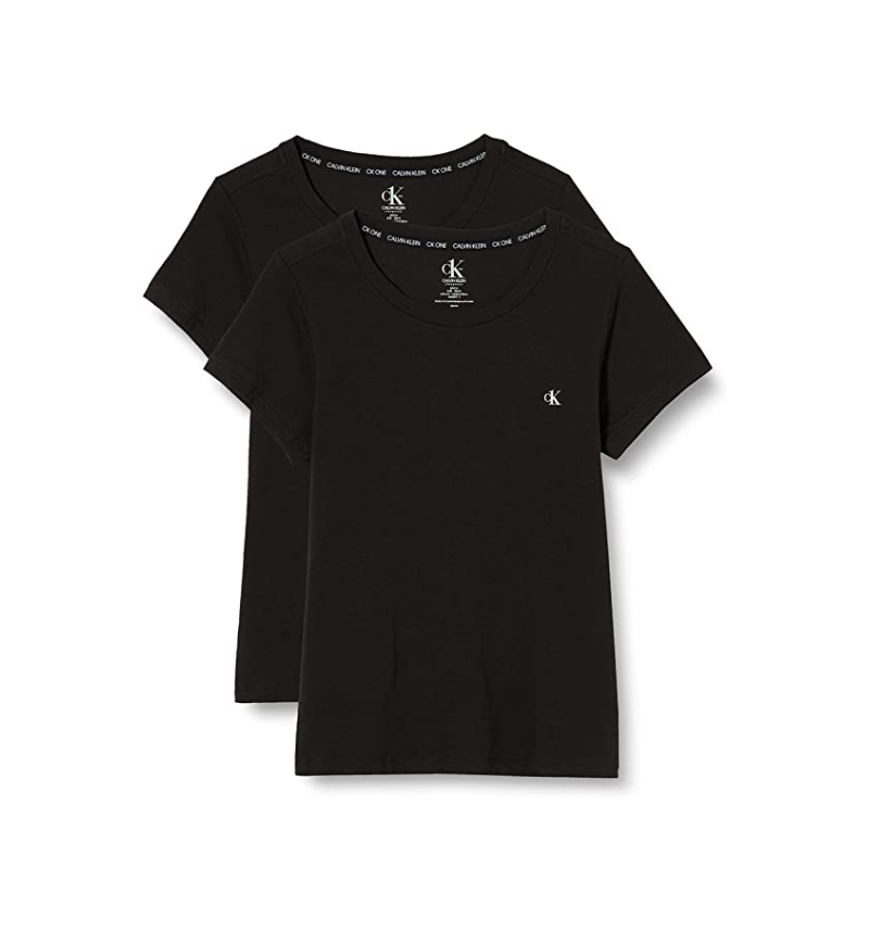 calvin klein bi-pack t-shirt donna - colore: nero, dimensione: xl