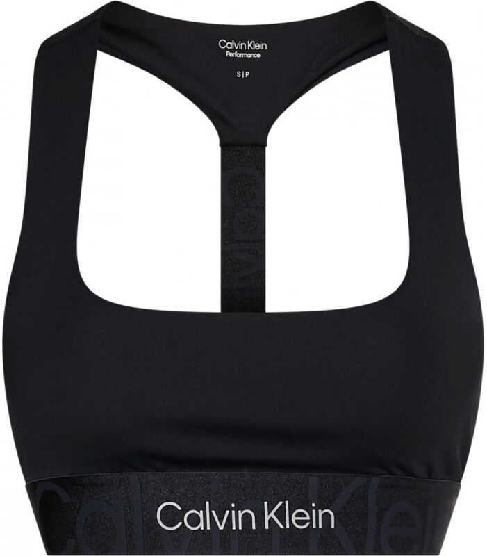 calvin klein support sports bra black - taglia: l